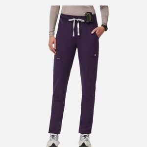 FIGS High Waisted Yola Skinny Scrub Pants Eggplant Dark Purple